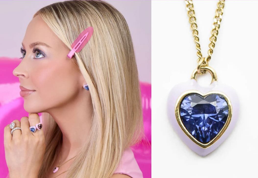 Kay wearing the Candy Heart styles in the collection