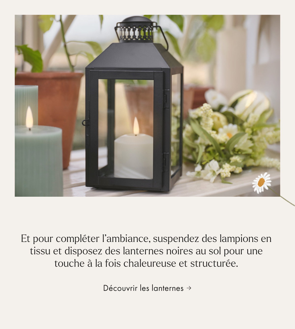 Lanternes lumineuses pour intérieur et extérieur