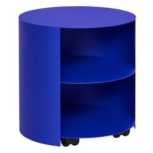 Tavolino Hide, blu ultramarino testurizzato
