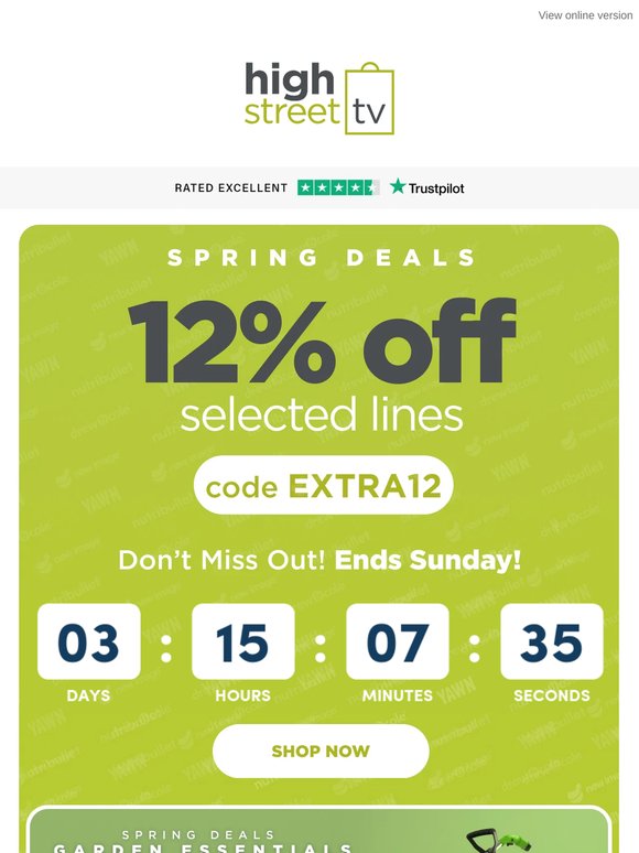EXTRA 12% OFF these categories!