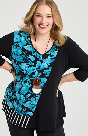 Pattern Focus Spliced Top