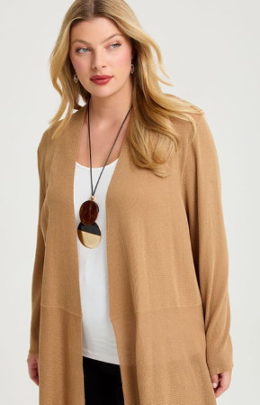Peplum Milano Natural Cardigan