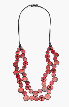 Resin Foil Statement Necklace