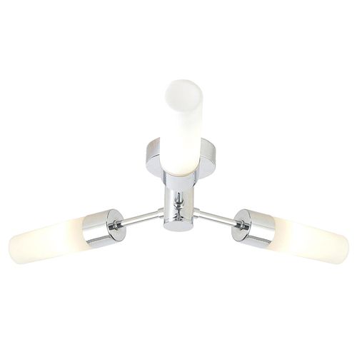 Elena 3 Light Semi Flush Bathroom Ceiling Light - Chrome