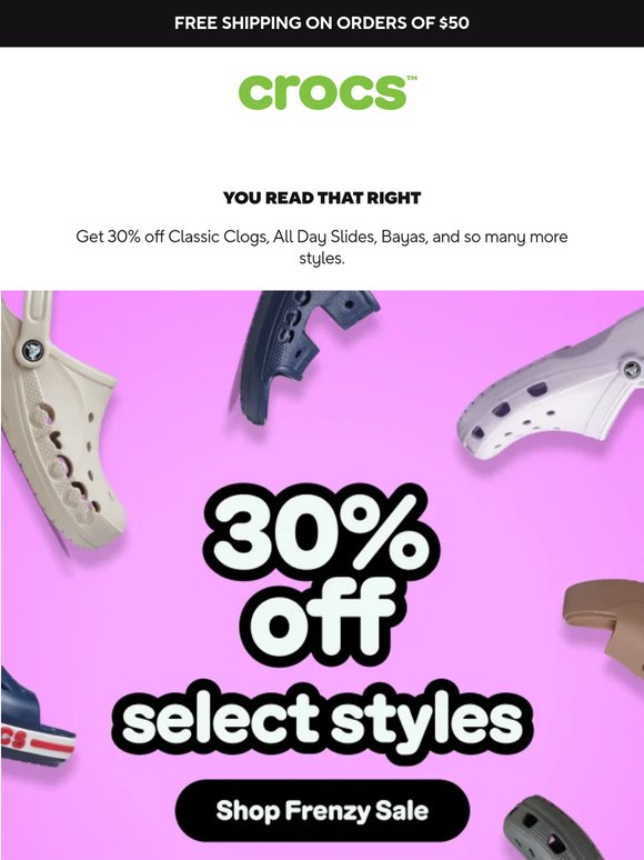 ⚡Frenzy Sale: 30% Off Select Styles⚡