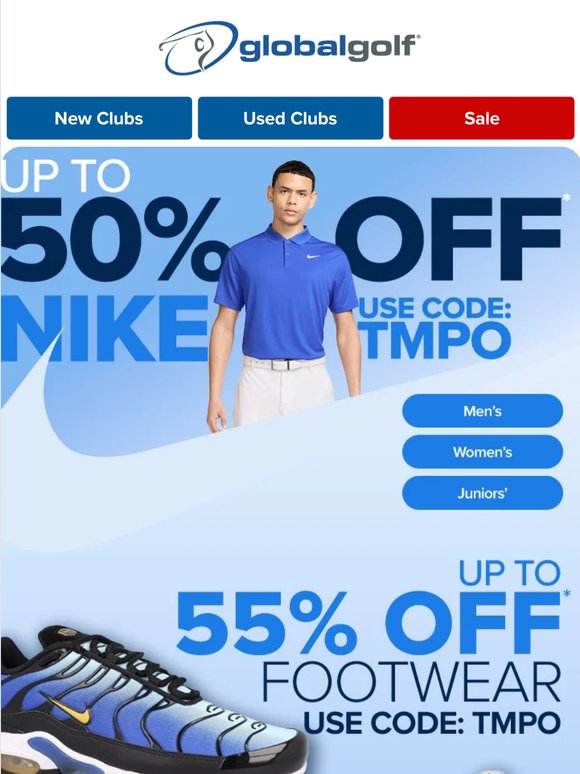 Nike, adidas & FootJoy on Sale