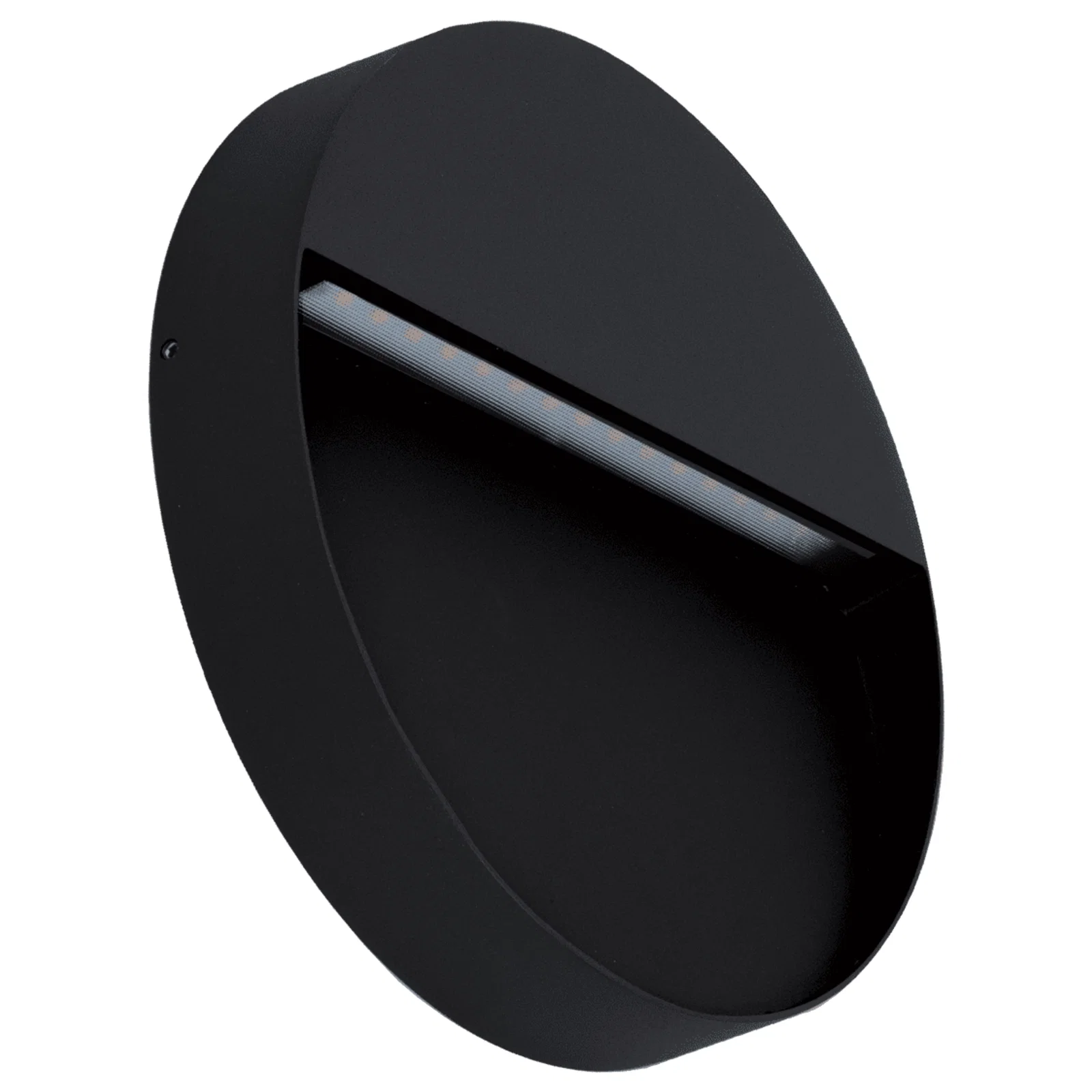 Black Domus Zeke Pro 5 240V Modern Round Outdoor Surface-Mount LED Wall/Step Light