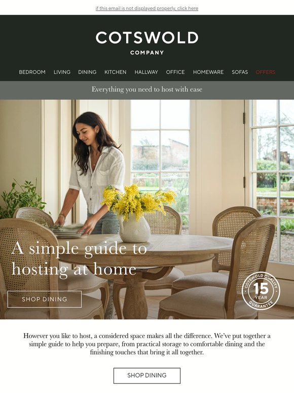 Discover our simple guide to hosting indoors | Shop Dining
