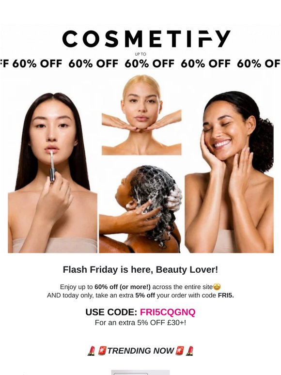 FLASH FRIDAY: 60% OFF! 💄