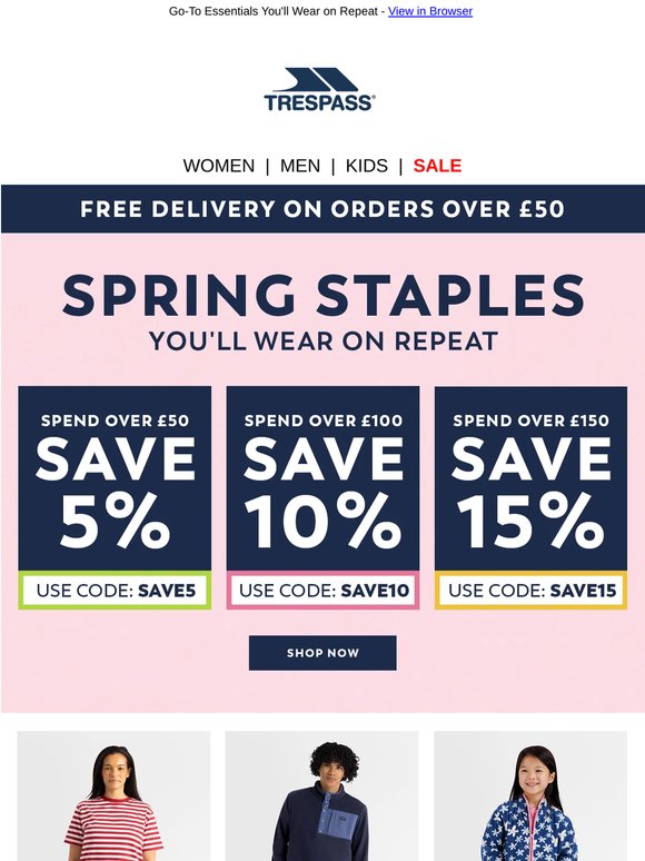 Save More on Spring Staples