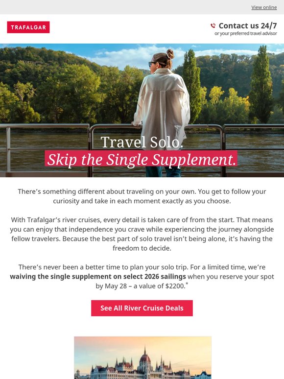 Travel solo on a river cruise – without the single supplement