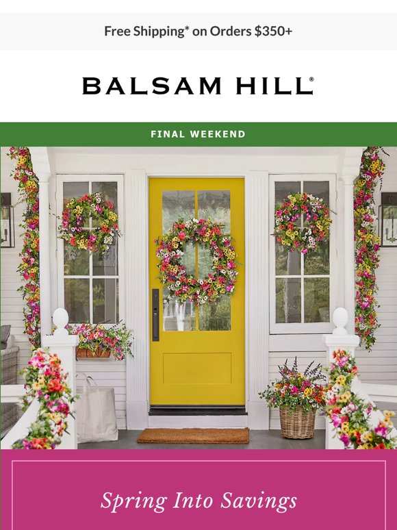 Final Weekend: 25% Off + Free Shipping 💐