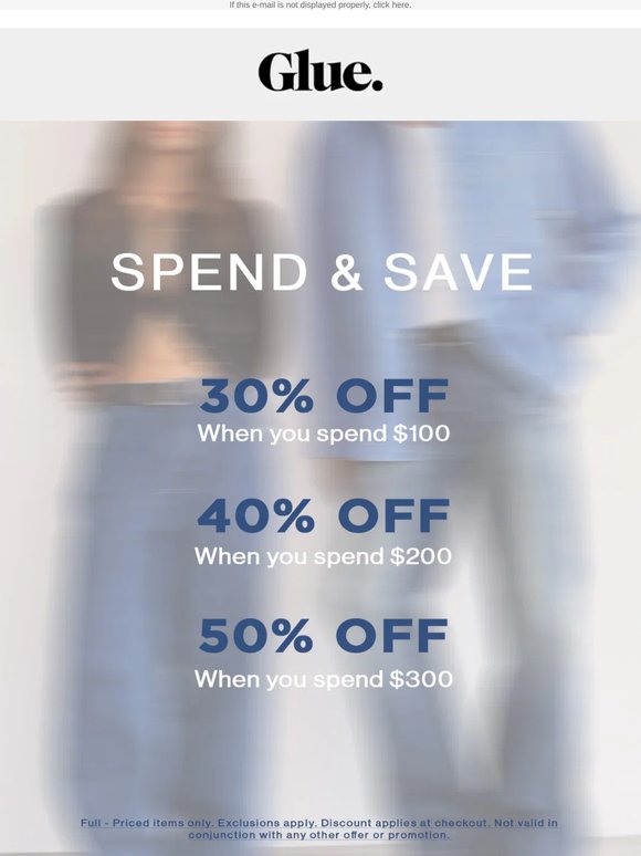 Last chance to Spend & Save