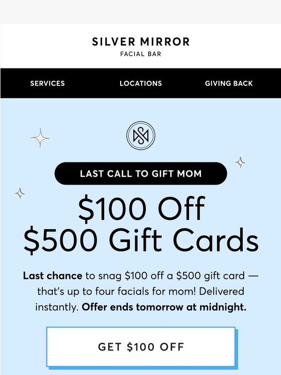 LAST CALL: $100 Off Mother's Day Gifts ✨
