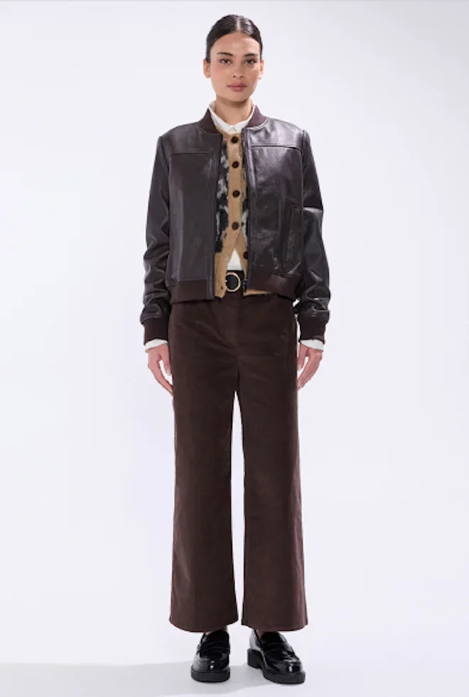 Collette Leather Bomber