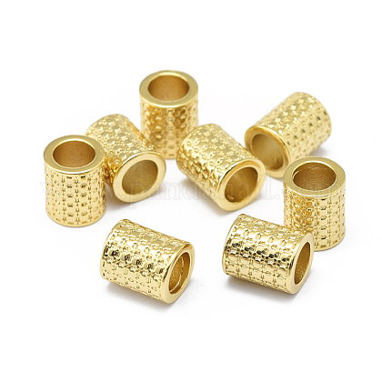 Rack Plating Brass European Beads, Large Hole B...