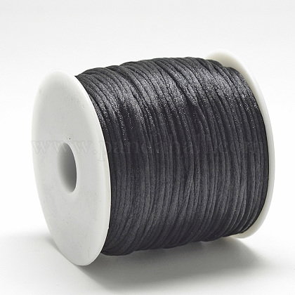 Nylon Thread, Rattail Satin Cord, Black, about ...