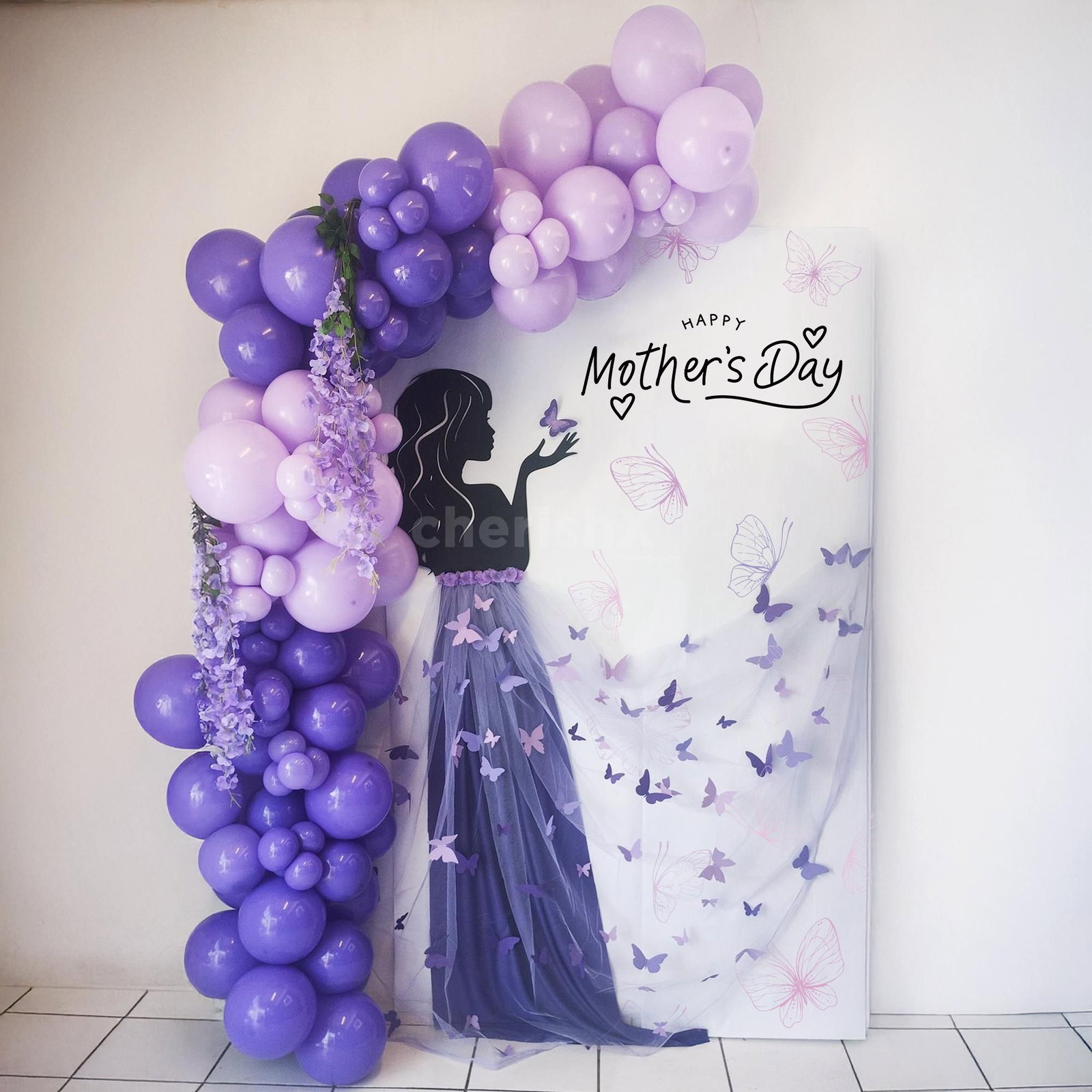 Purple Butterfly Backdrop