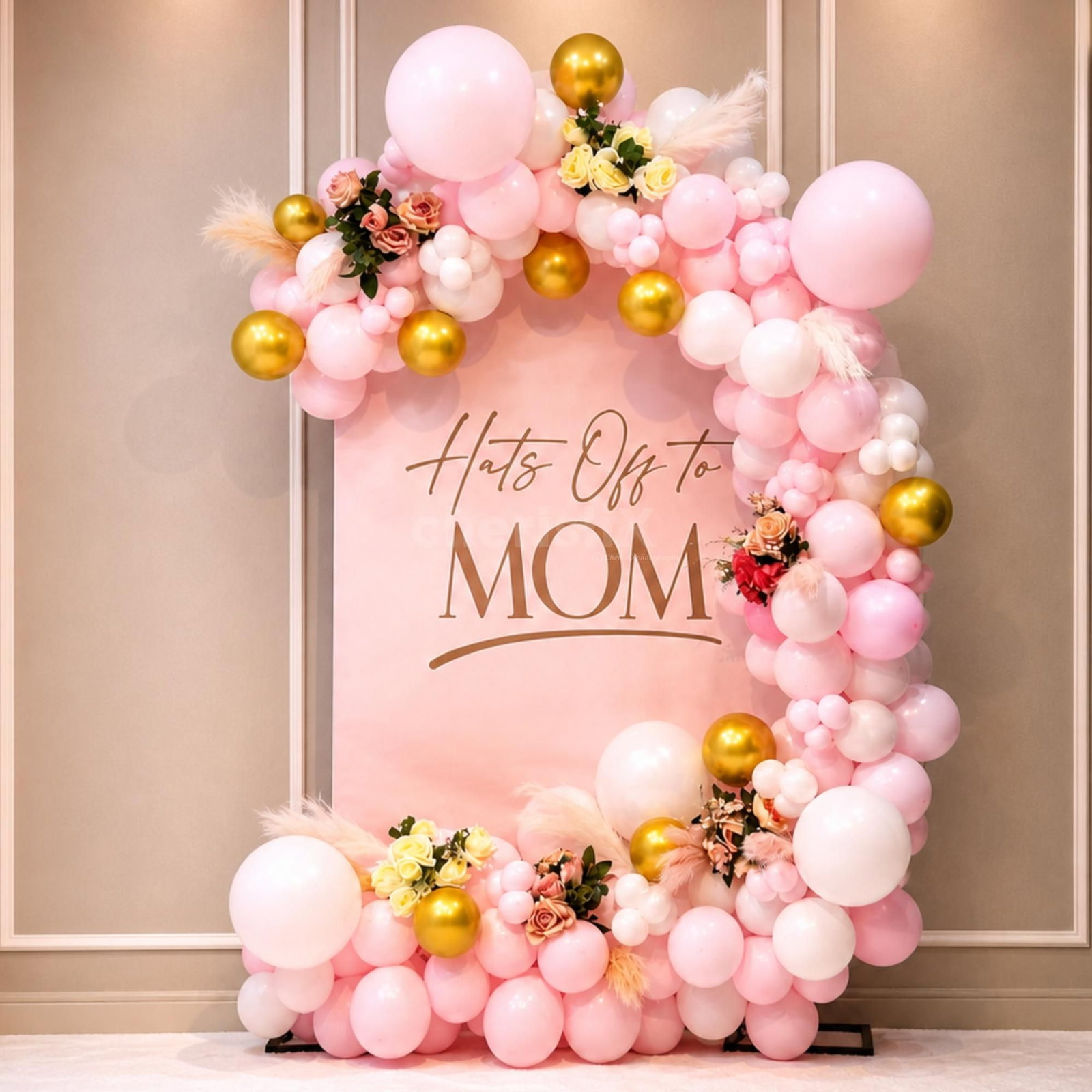 Mommy Balloon Bliss Backdrop
