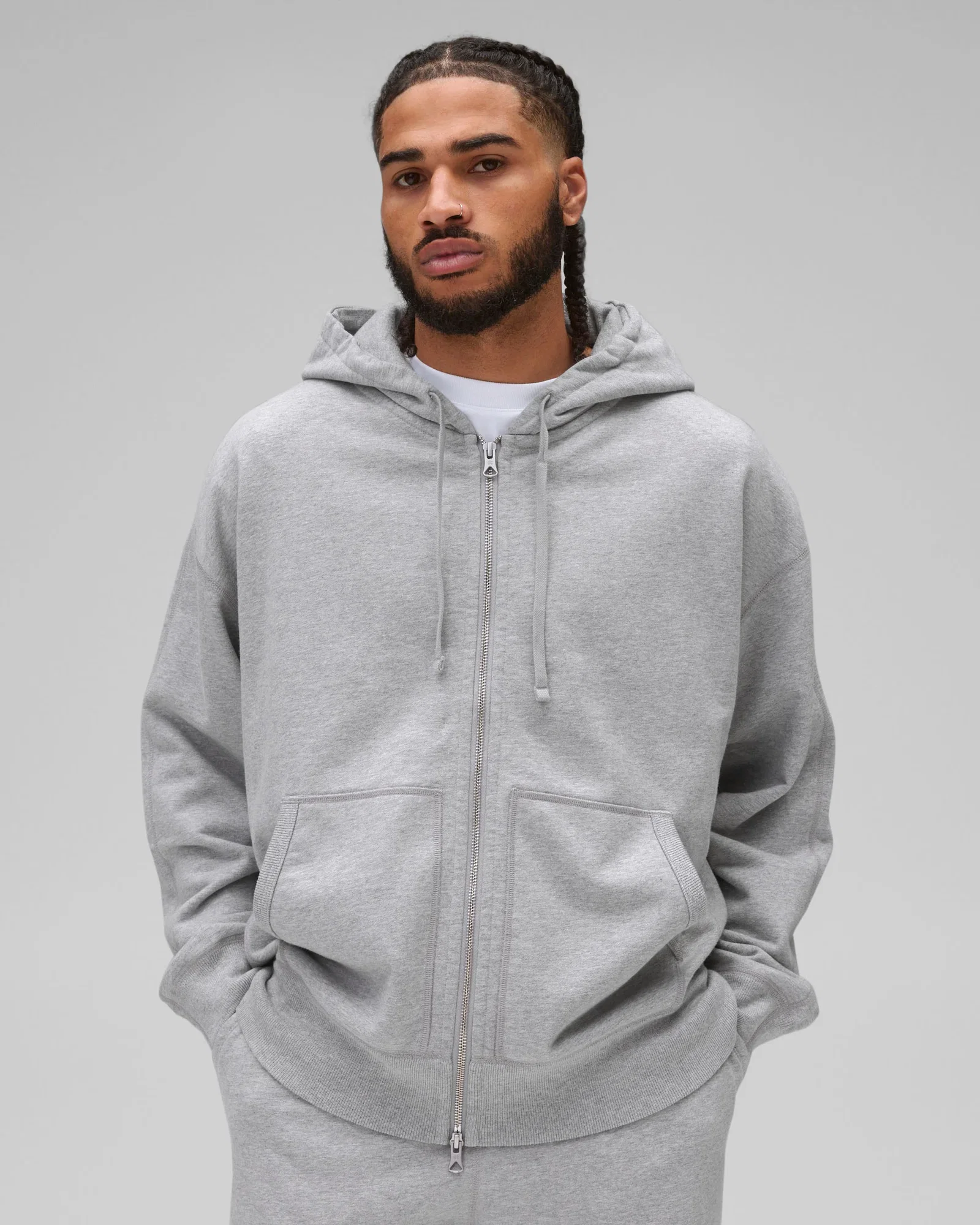Image of Midweight Terry Relaxed Zip Hoodie