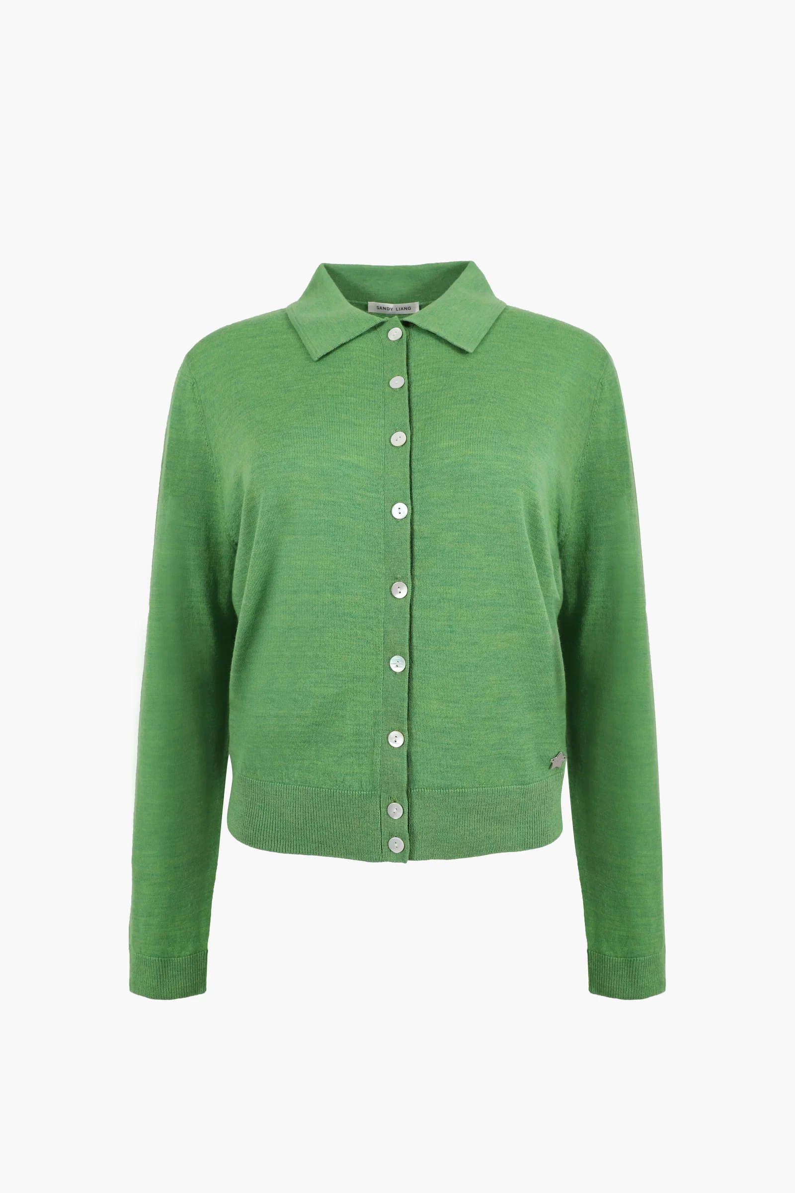 Image of LEY CARDIGAN IN HEATHER GREEN