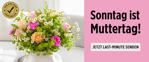 Diesen Sonntag = Muttertag! Last-Minute Blumen schenken