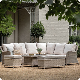 Tropez Outdoor Corner Dining Set With Rising Table
