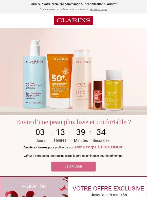 DERNIERS JOURS : vos essentiels corps à PRIX DOUX 🌷