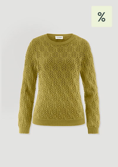 Strick Pullover Regular aus Bio-Baumwolle und Wolle