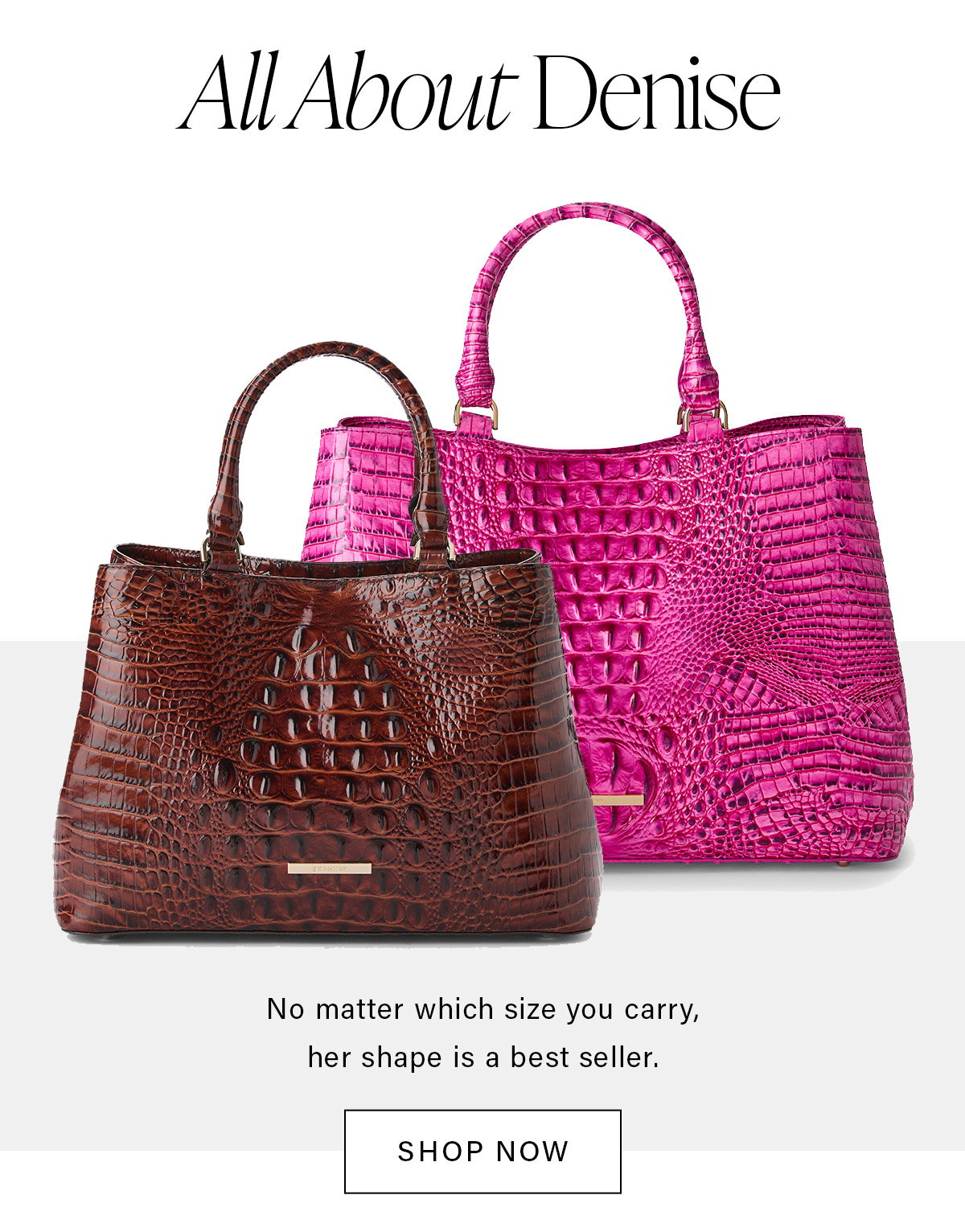 All About Denise No matter which size you carry, her shape is a best seller. SHOP NOW