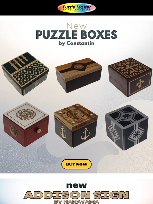 —, Fantastic Puzzle Boxes from Constantin