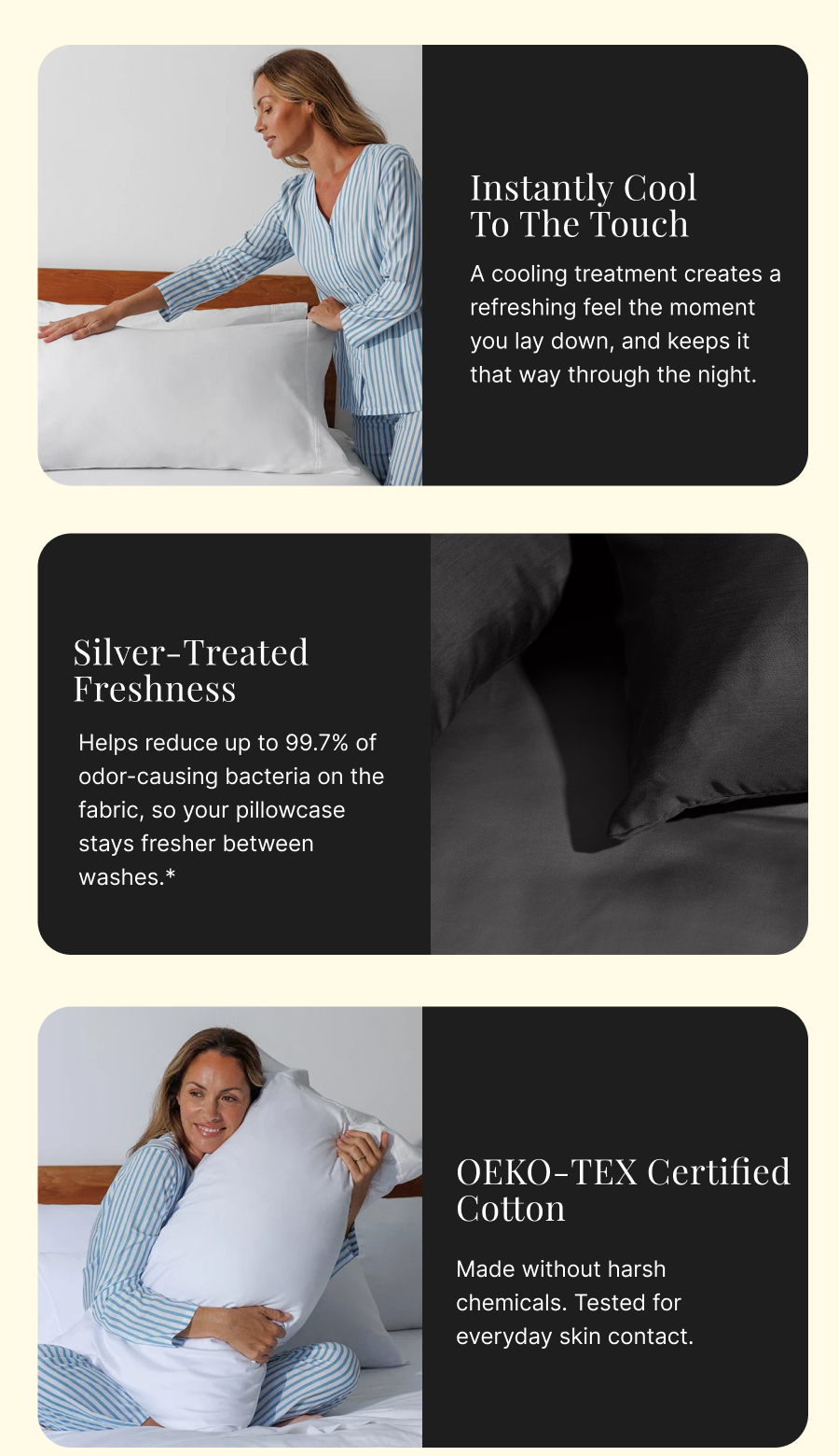 Instantly Cool to the Touch | Silver-Treated Freshness | OEKO-TEX Certified Cotton