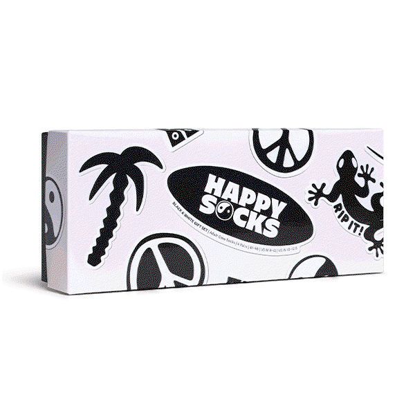 4-Pack Black and White Socks Gift Set