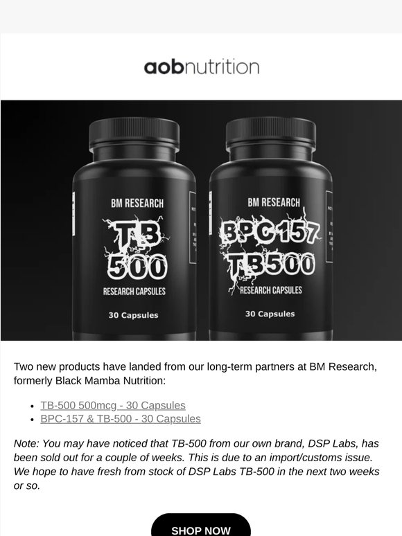 TB-500 & BPC-157 are back!