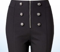 Dita Button Front Capri Pants