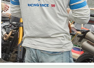Retro Ride Embroidered Henley