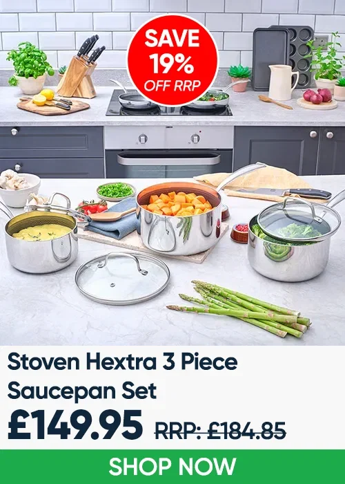 Stoven Hextra 3 Piece Saucepan Set