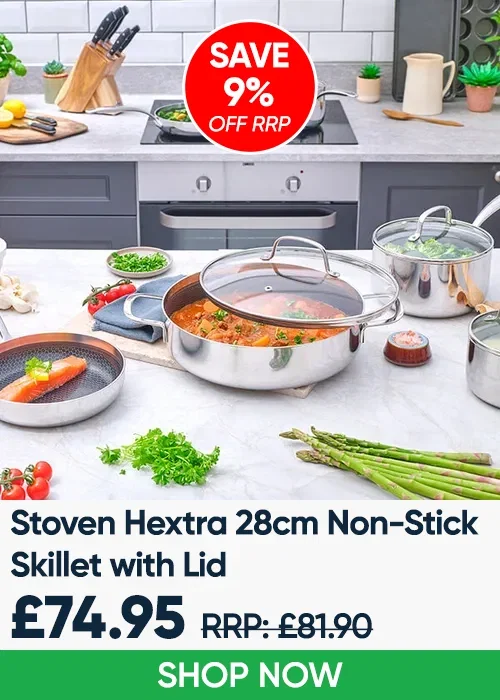 Stoven Hextra 28cm Non-Stick Skillet with Lid
