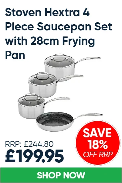 Stoven Hextra 4 Piece Saucepan Set with 28cm Frying Pan