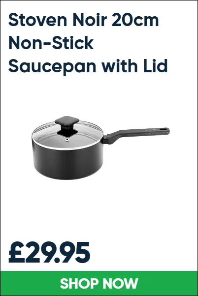 Stoven Noir 20cm Non-Stick Saucepan with Lid