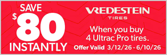 Buy a Set of 4 Vredestein Ultrac Pro Tires, Save $80 Instantly
