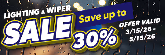 Lighting & Wiper Sale, Save Up to 30% 