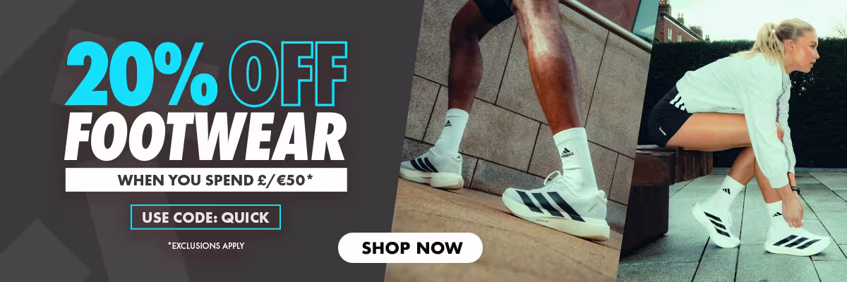 20% OFF Footwear Promo when you spend £/€50