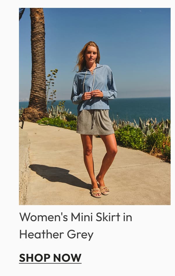 Women's Mini Skirt in Heather Grey