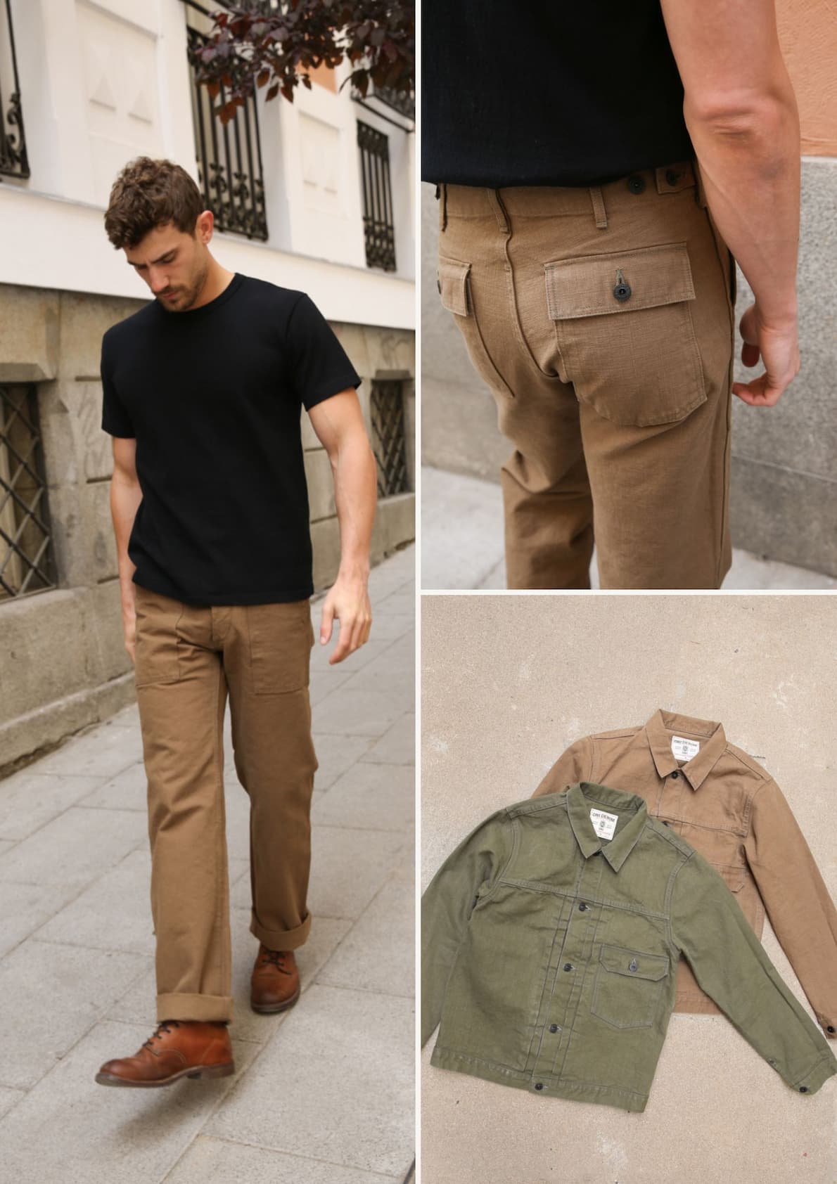 ONI Sulfur Dye Heavy Oxford pants and type I