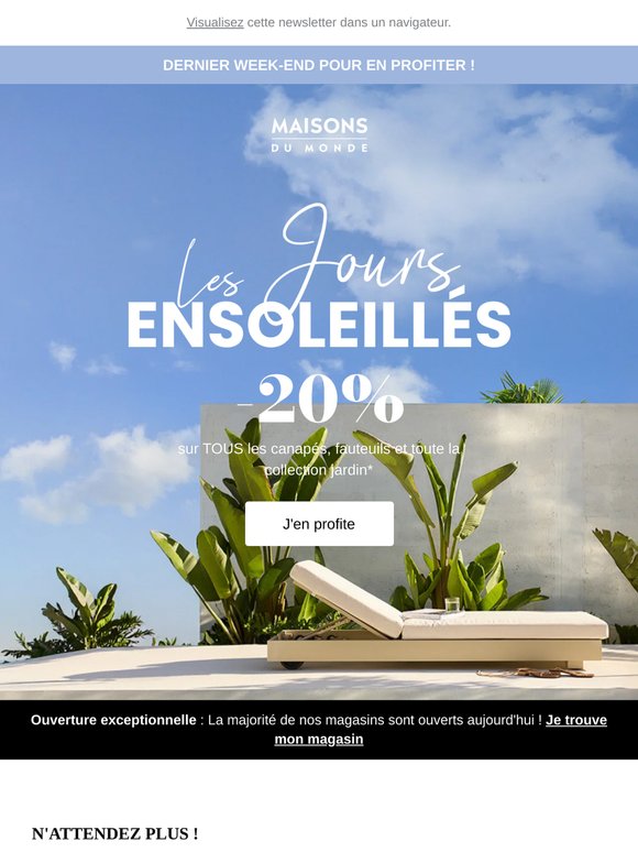 🚨 Les Jours Ensoleillés : dernier week-end pour en profiter