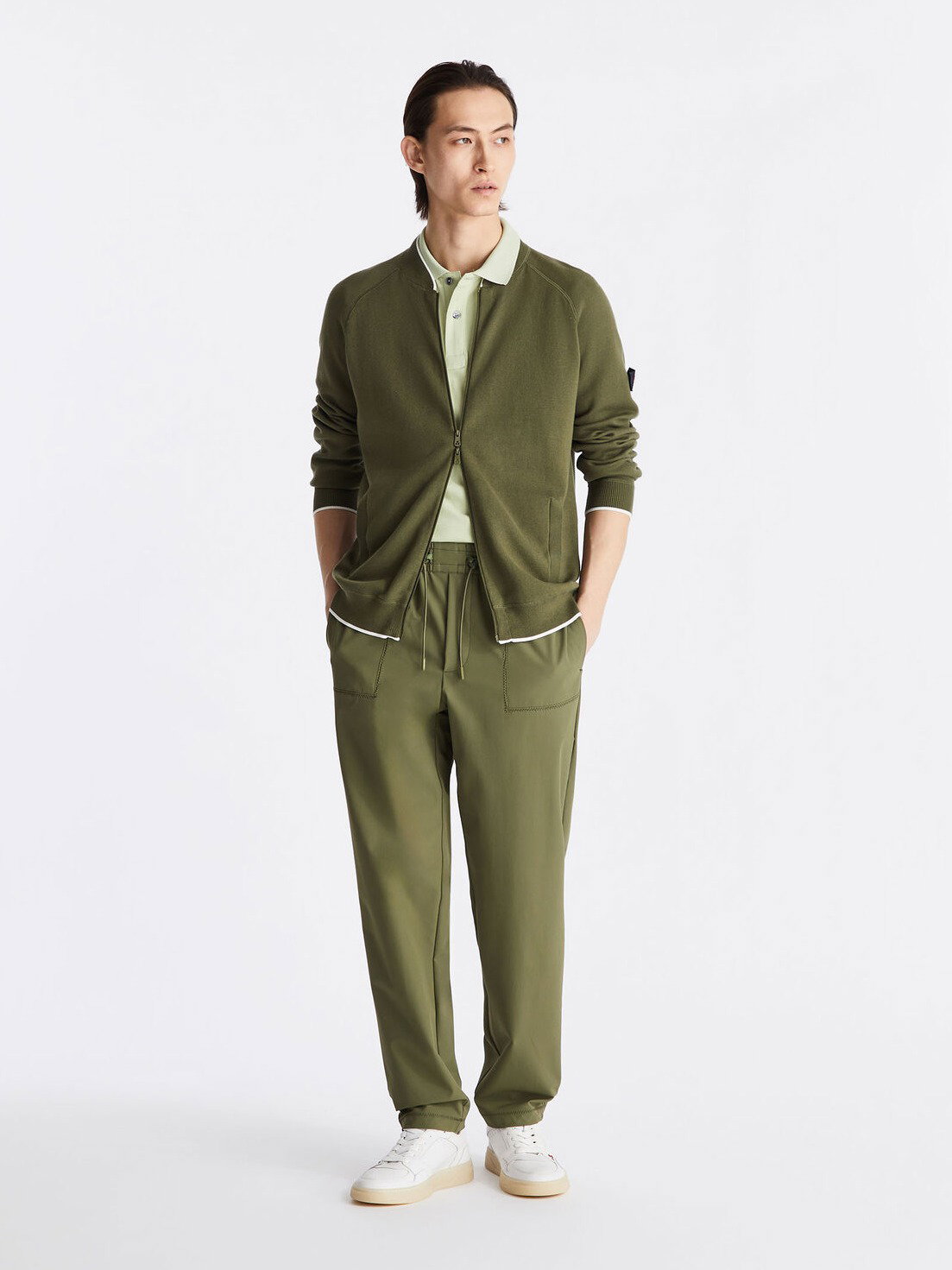 MOSK Fleece-effect full-zip sweater