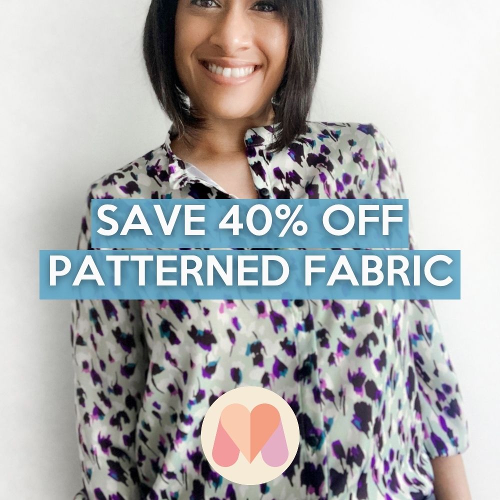 Save 40% off patterned fabric