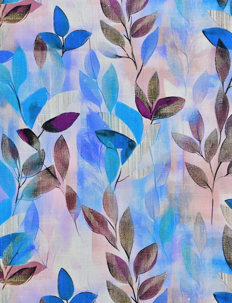 Linen Viscose Blend Fabric Blue