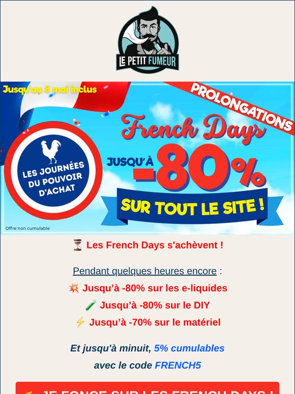 DERNIER JOUR 🇫🇷 5% cumulables sur les French Days !
